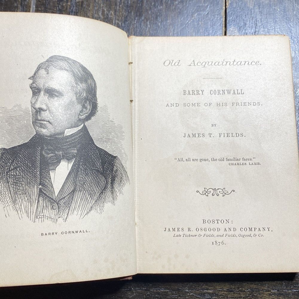 Antique Barry Cornwall &C Vest Pocket Book By James T Fields 1876 - Picture 10 of 16
